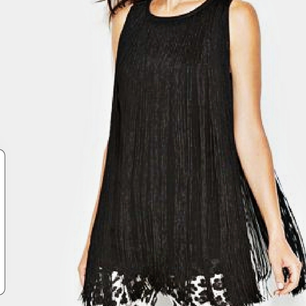NEW! MICHAEL Michael Kors Sleeveless Fringe Top